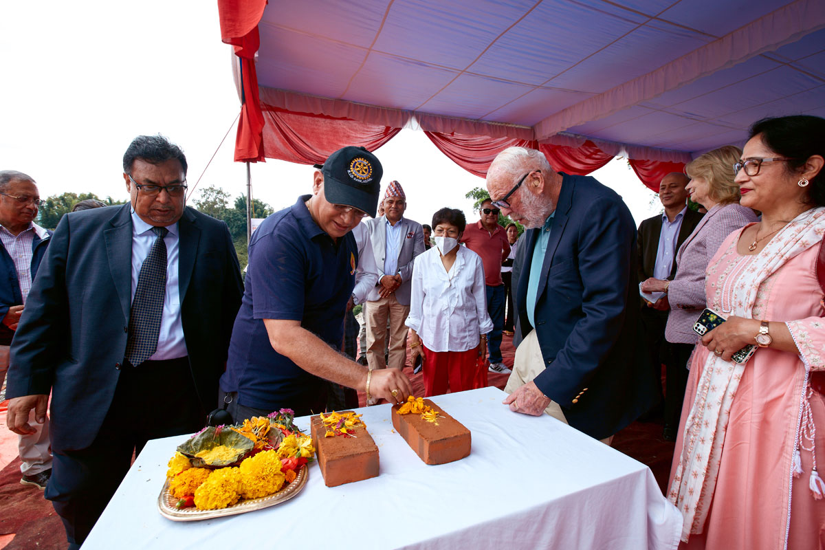 Stone laying ceremony